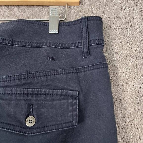 Tommy Hilfiger Pants Womens 14 Janie Fit Blue Flat Front Boot Cut Pockets Cotton - Picture 4 of 11